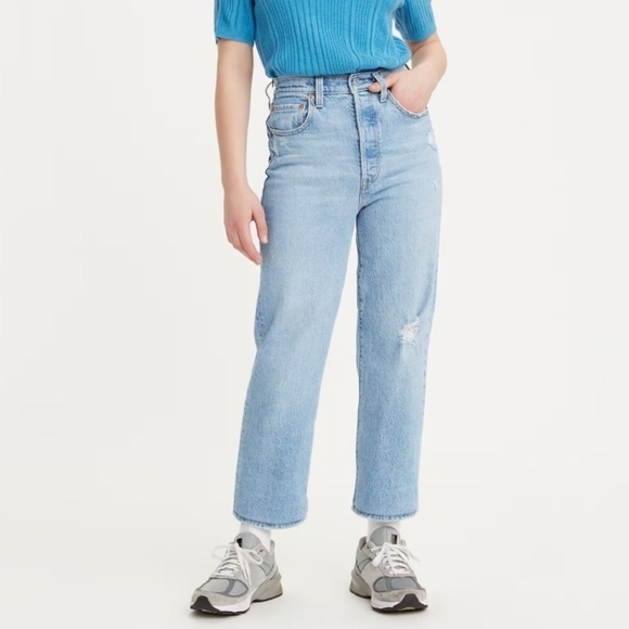 🌻Levi's Light Wash Ribcage Straight Ankle Jeans Size 24 | EUC - Picture 1 of 11